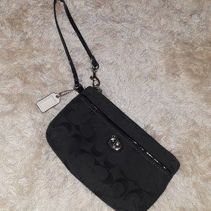 Coach Park Wristlet with Signature Canvas
